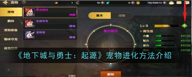 《地下城与勇士：起源》宠物进化方法介绍