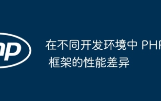 在不同开发环境中 PHP 框架的性能差异