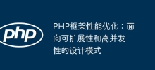PHP框架效能最佳化：面向可擴充性和高並發性的設計模式