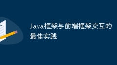 Best practices for interacting with Java frameworks and front-end frameworks