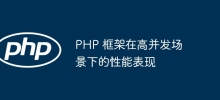 PHP 框架在高並發場景下的效能表現