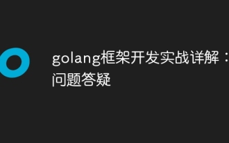 Explication pratique détaillée du développement du framework Golang : questions et réponses