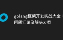 golang框架开发实战大全：问题汇编及解决方案
