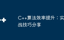 C++算法效率提升：实战技巧分享