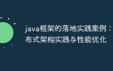 java框架的落地实践案例：分布式架构实践与性能优化