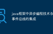 java框架中异步编程技术与事件总线的集成