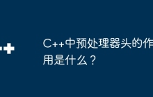 C++中预处理器头的作用是什么？