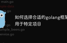 如何选择合适的golang框架用于特定项目