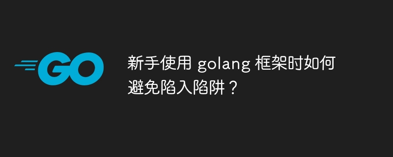 新手使用 golang 框架时如何避免陷入陷阱？