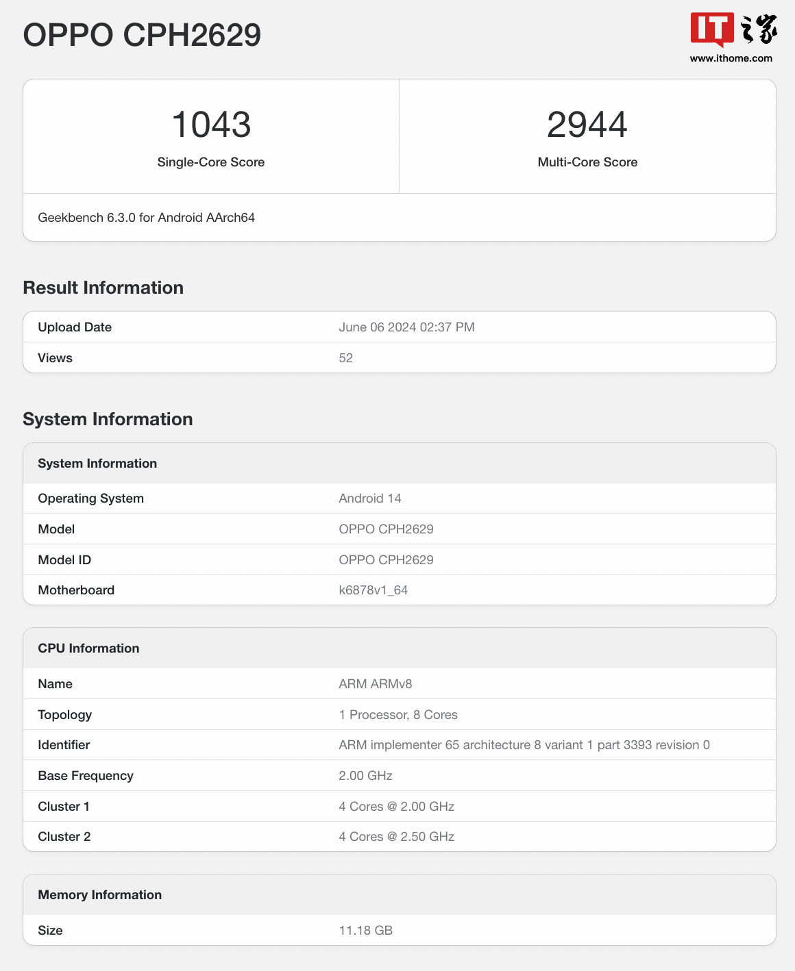 预计为 Reno 12 Pro 国际版,OPPO 天玑 7300 新机现身 Geekbench 数据库