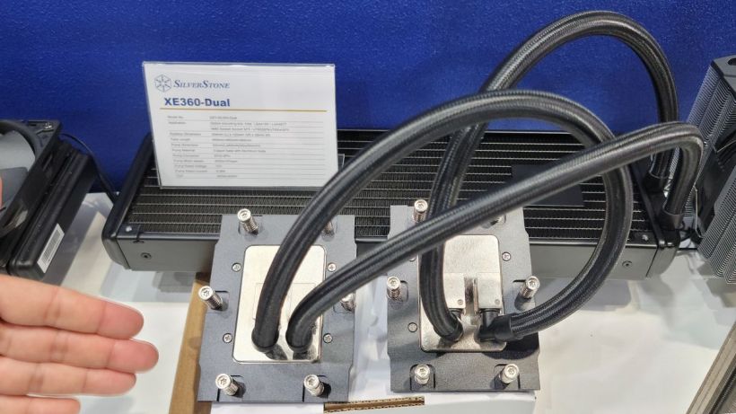 同时冷却双路 CPU，银昕展出 XE360-Dual 双冷头一体式水冷散热器