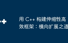 用 C++ 构建伸缩性高效框架：横向扩展之道