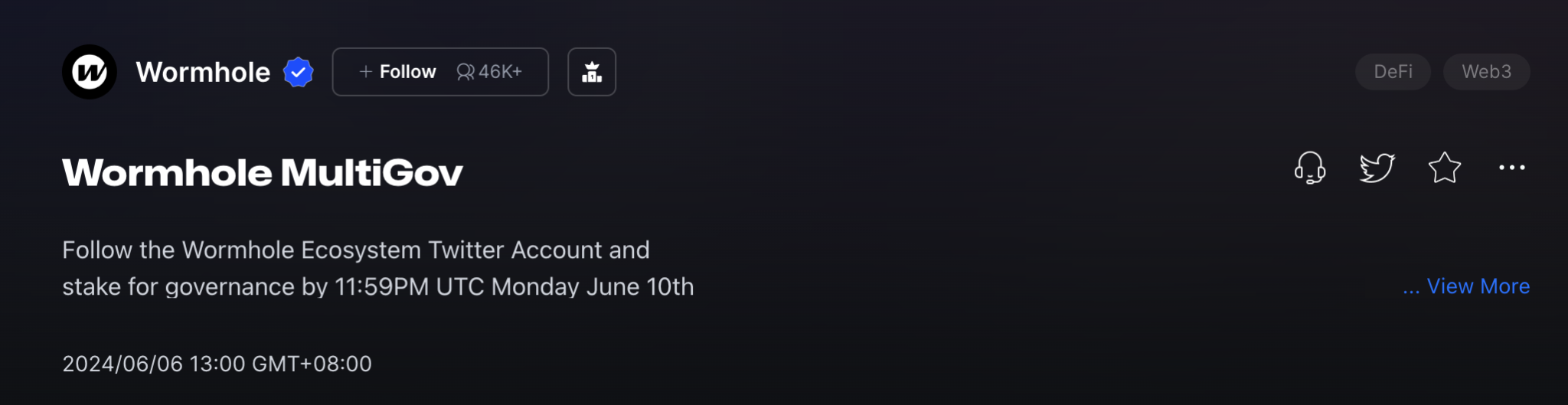 Wormhole开启质押！但代币Ｗ却暴跌 原因竟是Monad空投预期