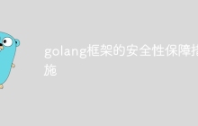 golang框架的安全性保障措施