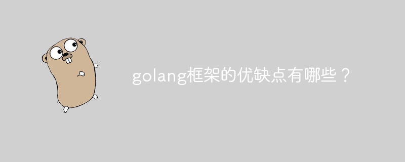 golang框架的优缺点有哪些？