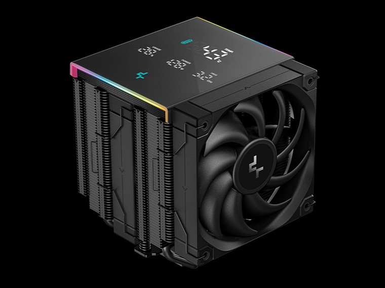 九州风神冰立方 AK620 数显专业版风冷散热器上架,顶盖可同时显示四项数据