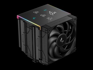 九州风神冰立方 AK620 数显专业版风冷散热器上架，顶盖可同时显示四项数据