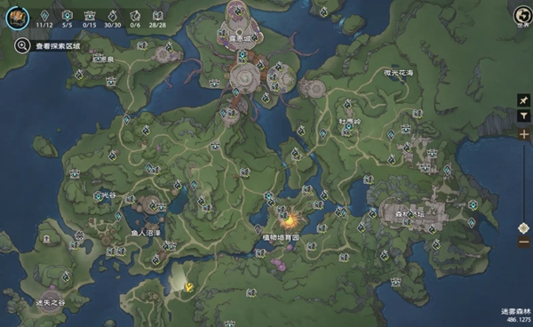 《塔瑞斯世界》全地图探索点位一览