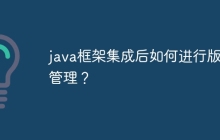 java框架集成后如何进行版本管理？