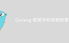 Golang 框架中的依赖性管理