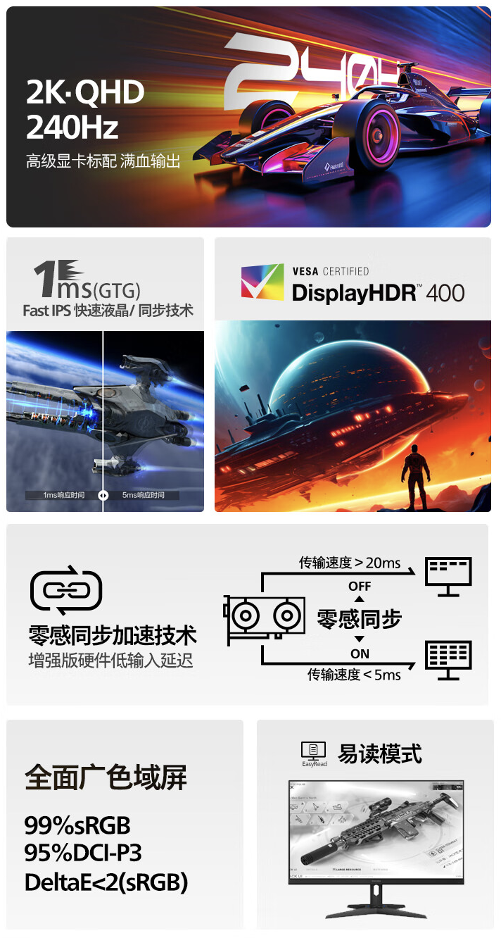 飞利浦“27M3N3540P”27 英寸显示器上架开售：2K 240Hz，1699 元