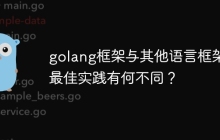 golang框架与其他语言框架的最佳实践有何不同？
