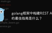 golang框架中构建REST API的最佳指南是什么?
