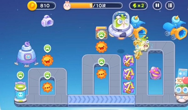 保卫萝卜4太空穿越第52关攻略