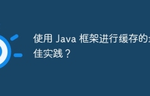 使用 Java 框架进行缓存的最佳实践？