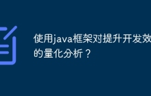 使用java框架对提升开发效率的量化分析?