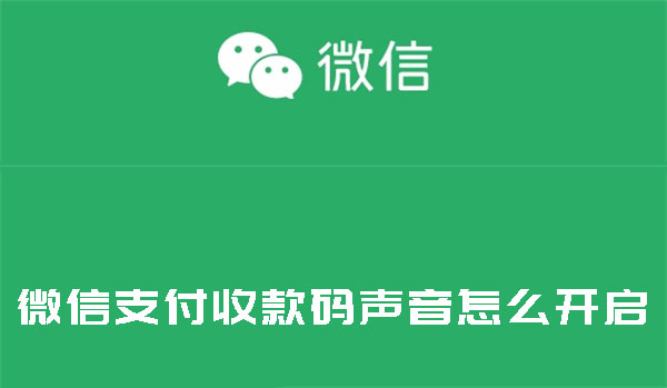 微信支付收款码声音怎么设置_微信支付开启收款码声音步骤一览