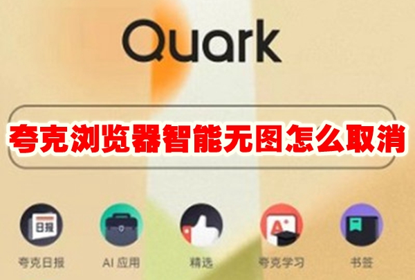 夸克浏览器智能无图怎么取消 夸克浏览器智能无图模式设置