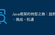 Java框架的转型之路:趋势、挑战、机遇