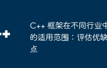 C++ 框架在不同行业中的适用范围：评估优缺点