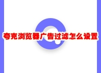 夸克浏览器广告过滤怎么设置 夸克浏览器广告过滤设置方法