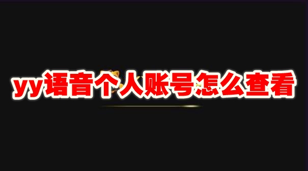 yy语音个人账号怎么查看 yy语音个人账号查看方法