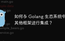 如何与 Golang 生态系统中的其他框架进行集成？