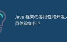 Java 框架的易用性和开发人员体验如何？