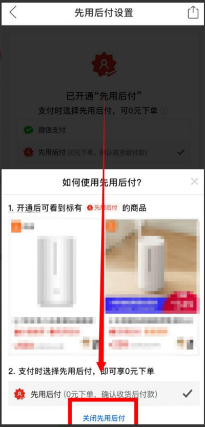 拼多多先用后付功能怎么关闭 拼多多先用后付功能怎么取消