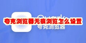 夸克浏览器无痕浏览怎么设置 夸克浏览器无痕浏览设置方法