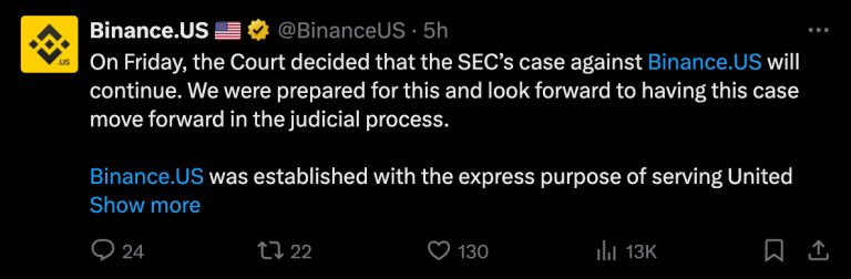 Binance.US：SEC根本没证据 模糊监管难以合规
