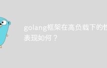 golang框架在高负载下的性能表现如何？