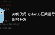 如何使用 golang 框架进行微服务开发