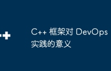C++ 框架对 DevOps 实践的意义