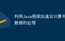 利用Java框架加速云计算中数据的处理