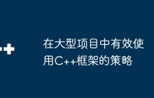 在大型项目中有效使用C++框架的策略