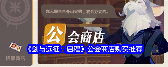 《剑与远征:启程》公会商店购买推荐