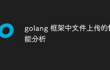 golang 框架中文件上传的性能分析