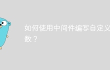 如何使用中间件编写自定义函数？