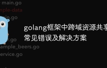 golang框架中跨域资源共享常见错误及解决方案